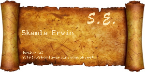 Skamla Ervin névjegykártya